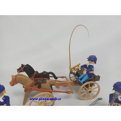 ​PLAYMOBIL 3729 OESTE WESTERN SOLDADOS NORTEÑOS ARTILLERIA  (AÑO 1988-1994) [2]