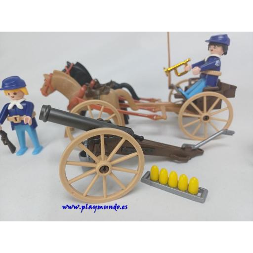 ​PLAYMOBIL 3729 OESTE WESTERN SOLDADOS NORTEÑOS ARTILLERIA  (AÑO 1988-1994) [3]