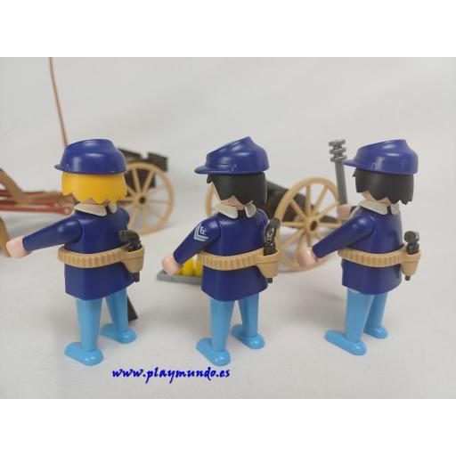 ​PLAYMOBIL 3729 OESTE WESTERN SOLDADOS NORTEÑOS ARTILLERIA  (AÑO 1988-1994) [4]