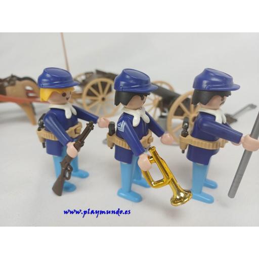 ​PLAYMOBIL 3729 OESTE WESTERN SOLDADOS NORTEÑOS ARTILLERIA  (AÑO 1988-1994) [5]