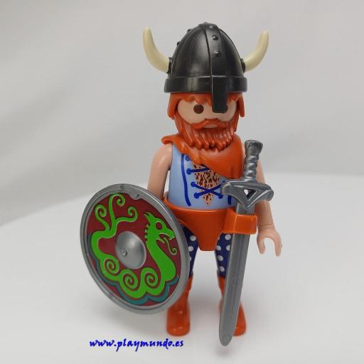 PLAYMOBIL MUÑECO CLICK VIKINGO GUERRERO MEDIVAL MOD254G [0]