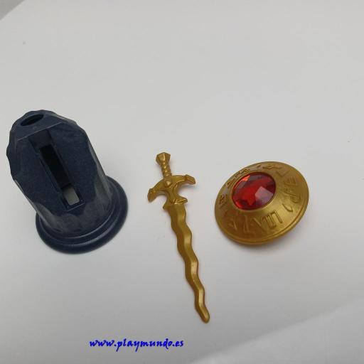 PLAYMOBIL PEDESTAL CON SPADA Y ESCUDO MEDIEVAL  [2]