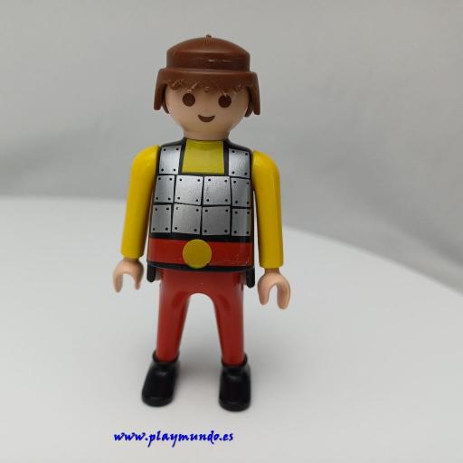 PLAYMOBIL GUERRERO CABALLERO MEDIEVAL (DESGASTE DIBUJO) [0]