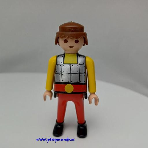 PLAYMOBIL GUERRERO CABALLERO MEDIEVAL (DESGASTE DIBUJO) [1]