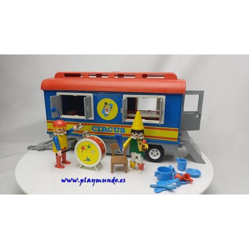 PLAYMOBIL 3477 REMOLQUE DE LOS PAYASOS DEL CIRCO (AÑO 1982 - 1990)  [0]