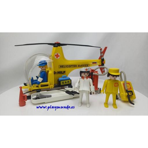 PLAYMOBIL 3247 HELICOPTERO DE RESCATE  PRIMERA EPOCA  (1977-1987)