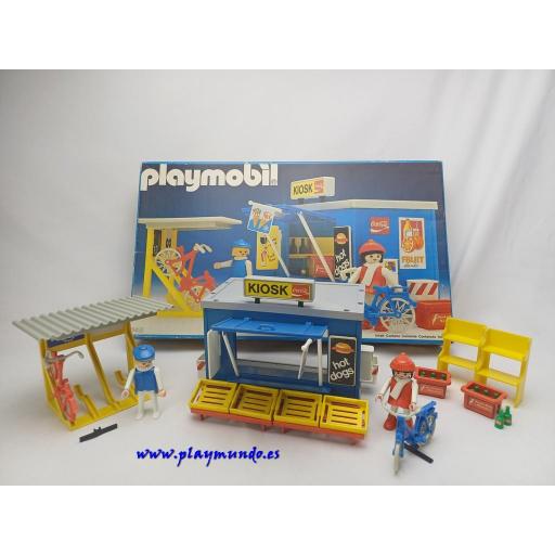 PLAYMOBIL 3418 QUIOSCO Y BICICLETAS (AÑO 1984)