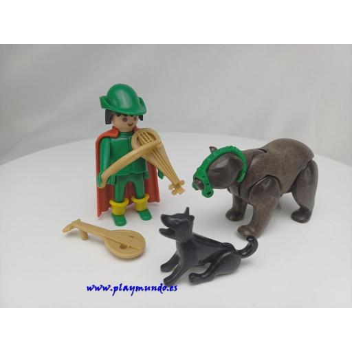 PLAYMOBIL 3567 TROVADOR DOMADOR OSO (AÑO 1981)