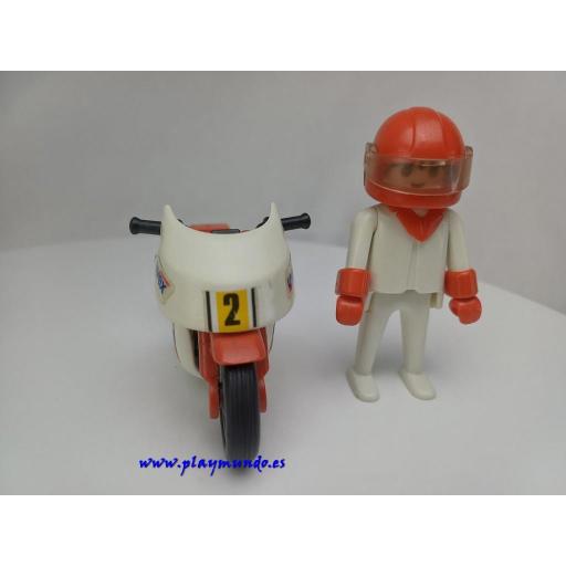 PLAYMOBIL 3303 MOTO DE CARRERAS (AÑO 1988-1993) [2]
