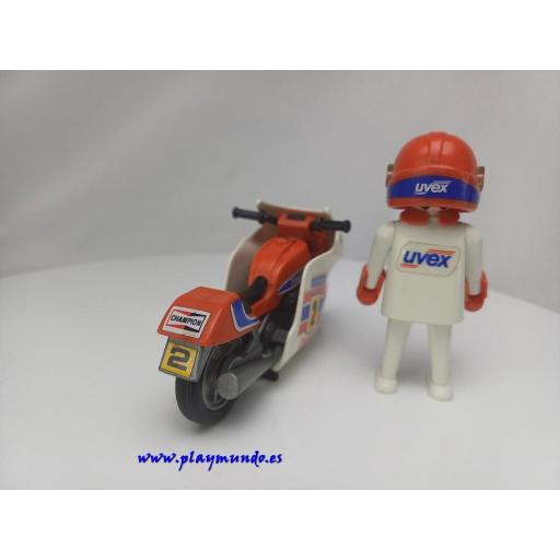 PLAYMOBIL 3303 MOTO DE CARRERAS (AÑO 1988-1993) [4]