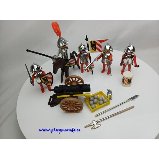 PLAYMOBIL 3482 CABALLEROS MEDIEVALES CON CAÑON (AÑO 1981-1993) [2]