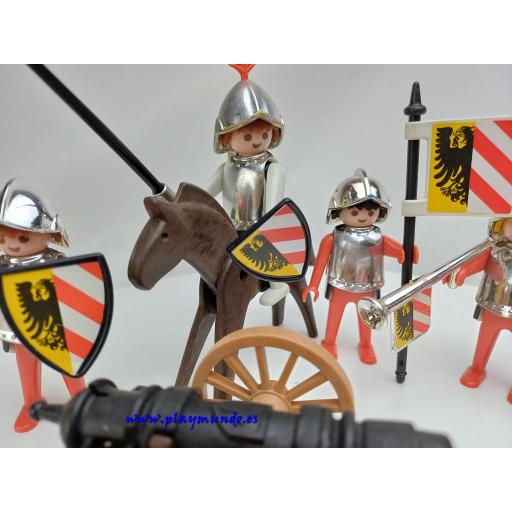 PLAYMOBIL 3482 CABALLEROS MEDIEVALES CON CAÑON (AÑO 1981-1993) [4]