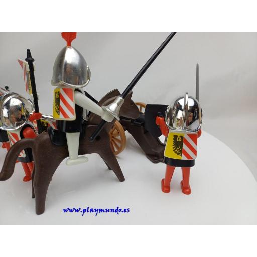 PLAYMOBIL 3482 CABALLEROS MEDIEVALES CON CAÑON (AÑO 1981-1993) [6]