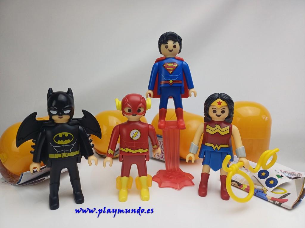 PLAYMOBIL DC KINDER MAXI COLECCION 4 PERSONAJES ( GRANDE 9,5 CENTIMETROS)