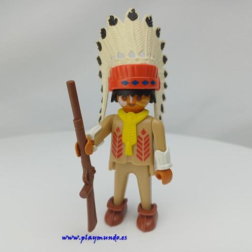 PLAYMOBIL 3395  JEFE INDIO OESTE WESTERN (AÑO  1992) [0]