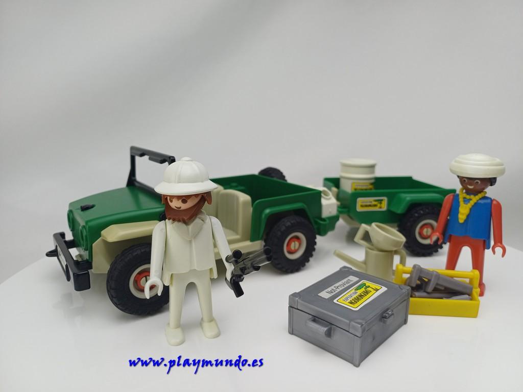 PLAYMOBIL 3532 JEEP CON REMOLQUE AVENTURA SAFARI (1981 -1988)