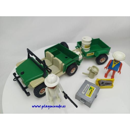 PLAYMOBIL 3532 JEEP CON REMOLQUE AVENTURA SAFARI  (1981 -1988) [2]
