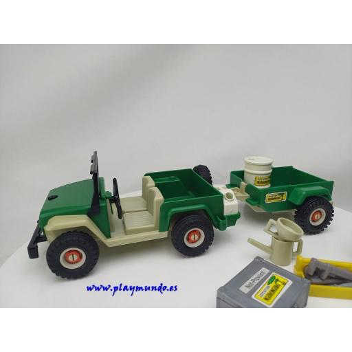 PLAYMOBIL 3532 JEEP CON REMOLQUE AVENTURA SAFARI  (1981 -1988) [3]