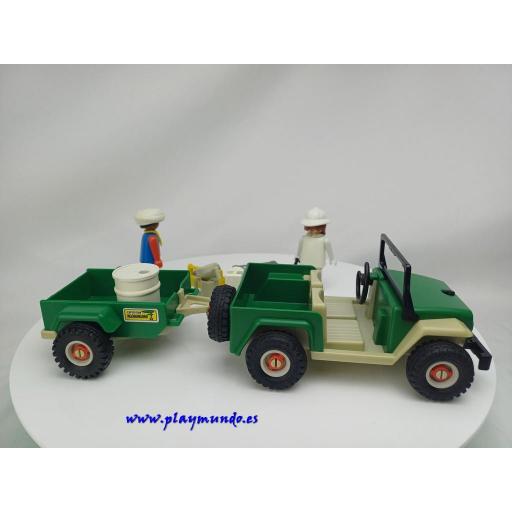 PLAYMOBIL 3532 JEEP CON REMOLQUE AVENTURA SAFARI  (1981 -1988) [5]