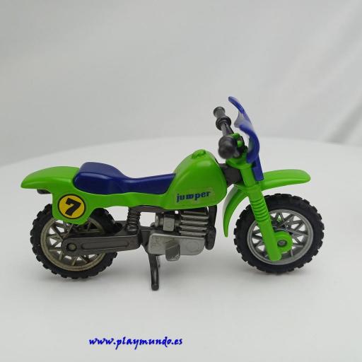 PLAYMOBIL 3301 MOTOCROSS MOTORISTA CON MOTO (AÑO 1987) [3]
