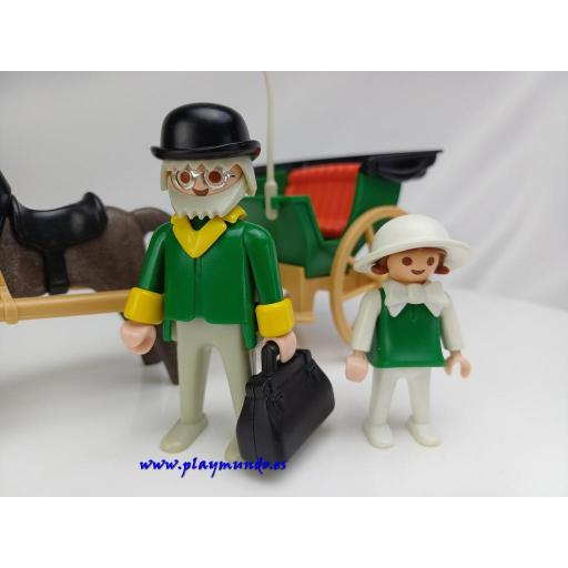 PLAYMOBIL 3481 DOCTOR DEL OESTE CON CALESA  (AÑO 1985) [2]