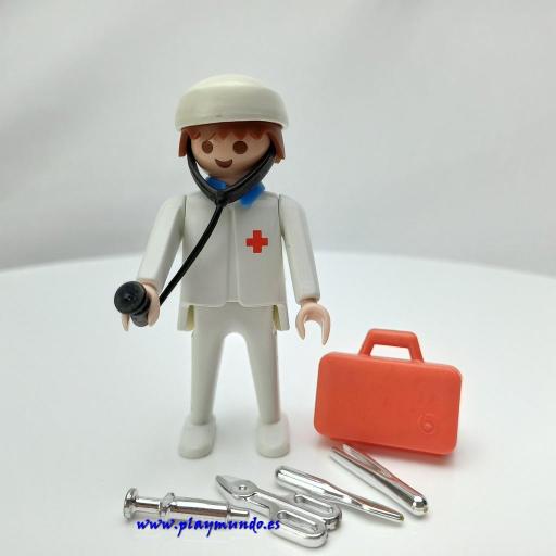 PLAYMOBIL  3340 MEDICO  CON EQUIPO (AÑO 1988 - 1993) [1]
