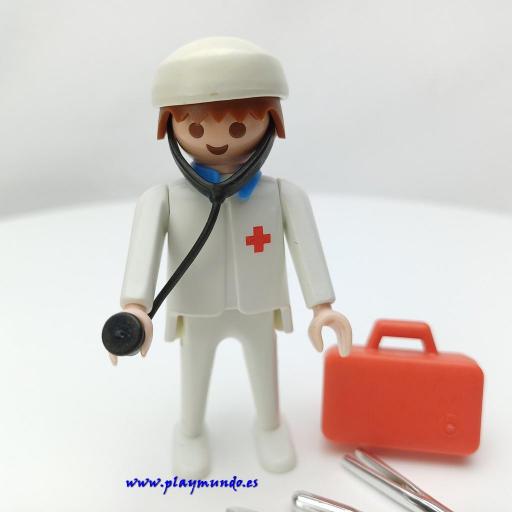 PLAYMOBIL  3340 MEDICO  CON EQUIPO (AÑO 1988 - 1993) [0]