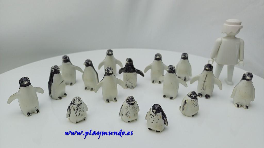 PLAYMOBIL LOTE PINGÜINOS PRIMERA EPOCA ANIMALES AVES