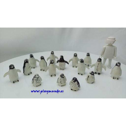 PLAYMOBIL LOTE PINGÜINOS PRIMERA EPOCA  ANIMALES AVES  [0]