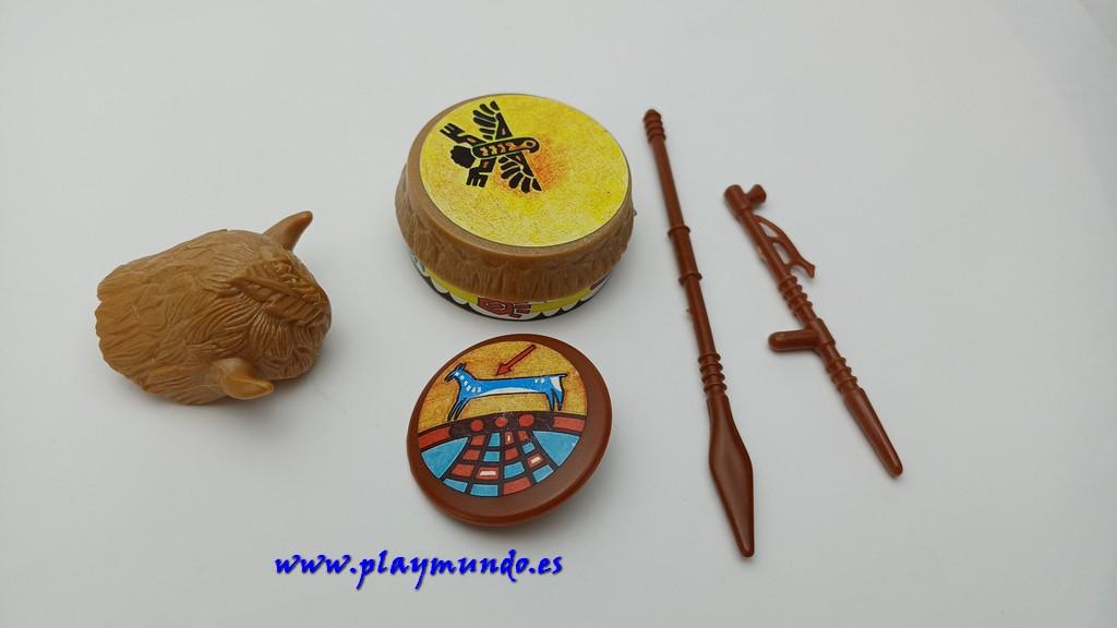 PLAYMOBIL ACCESORIOS INDIO PRIMERA EPOCA CHAMAN JEFE OESTE WESTERN