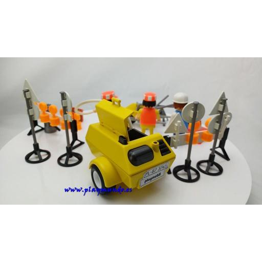 PLAYMOBIL 3745 TRABAJADORES OBRA CONSTRUCCION  (AÑO 1987 - 1993) [5]