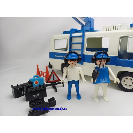 PLAYMOBIL 3530 FURGONETA CON EQUIPO TELEVISION INTERNATIONAL  TVI (AÑO 1979 - 1985) [1]
