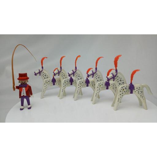 PLAYMOBIL 3742 CABALLOS DEL CIRCO CON DOMADOR  (AÑO 1987 - 1991) [0]
