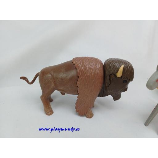 PLAYMOBIL 3731 INDIO CAZANDO BISONTE (AÑO 1988 - 1995) [2]