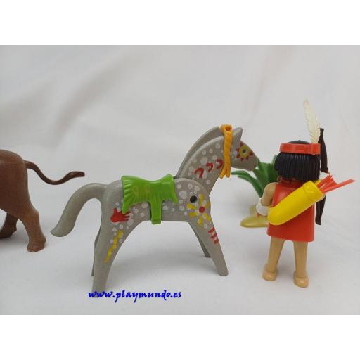 PLAYMOBIL 3731 INDIO CAZANDO BISONTE (AÑO 1988 - 1995) [5]