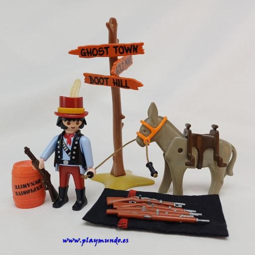 PLAYMOBIL 3816 CONTRABANDISTA DE ARMAS OESTE (AÑO 1995 - 1996)