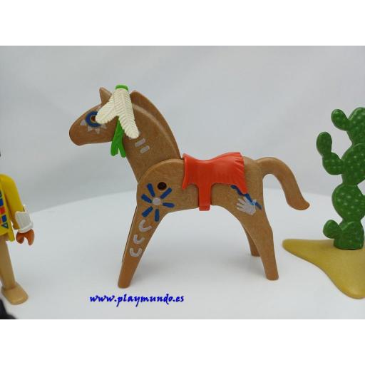 PLAYMOBIL 3396  OESTE WESTERN FAMILIA INDIA  (AÑO 1990) [2]