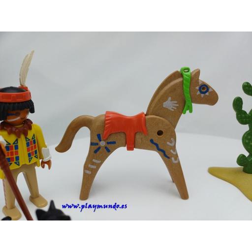 PLAYMOBIL 3396  OESTE WESTERN FAMILIA INDIA  (AÑO 1990) [3]