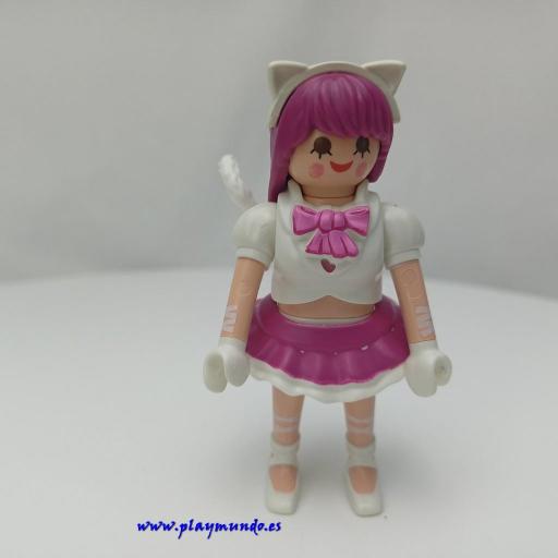 PLAYMOBIL MUÑECO CLICK COSPLAY GATA  MUJER MOD217