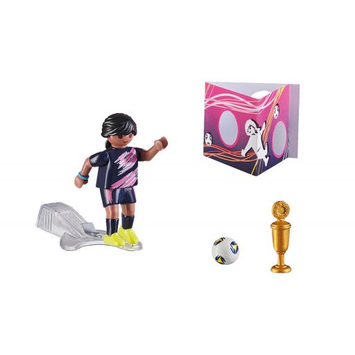 PLAYMOBIL 70875 SPECIAL MUJER FUTBOLISTA CON MURO DE GOL [1]