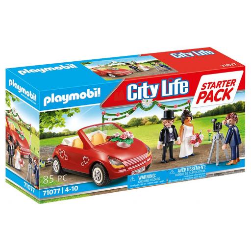 PLAYMOBIL 71077  STARTER PACK BODA, NOVIOS CON COCHE [0]