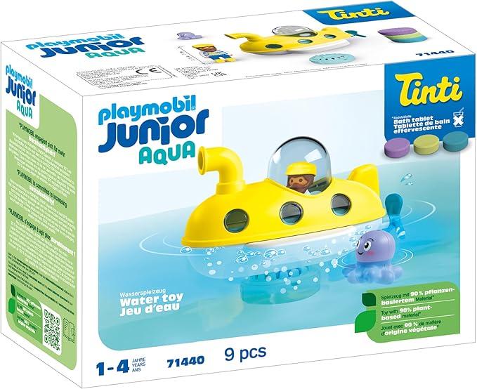 PLAYMOBIL 71440 Junio Aqua & Tinti ,Submarino de Colores con tabletas de baño Tinti.