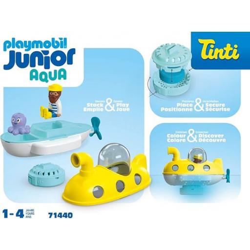 PLAYMOBIL 71440 Junio Aqua & Tinti ,Submarino de Colores con tabletas de baño Tinti. [4]