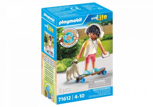 PLAYMOBIL 71612 CHICO CON MONOPATIN Y PERRO