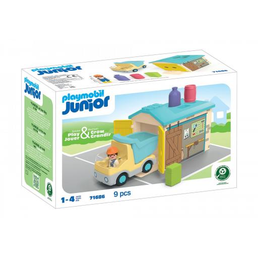 PLAYMOBIL 71686  JUNIOR:  CAMION DE OBRAS CON GARAJE [0]