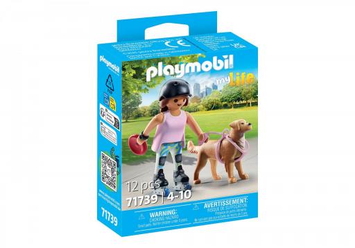 PLAYMOBIL 71739 PATINADORA CON PERRO RETRIEVER