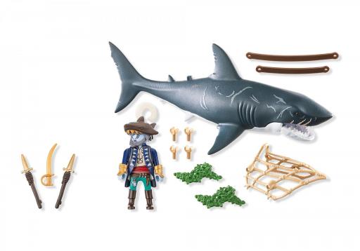 PLAYMOBIL 71793 TIBURON GIGANTE CON PIRATA [4]