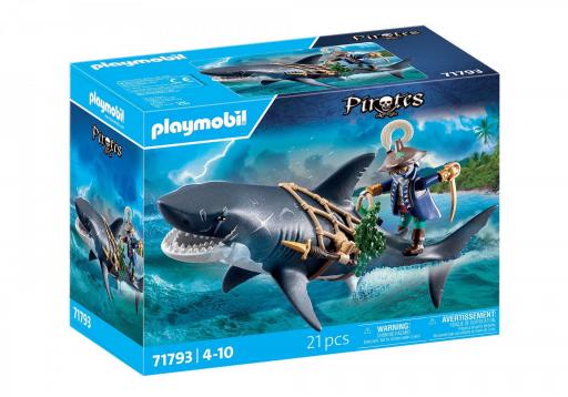 PLAYMOBIL 71793 TIBURON GIGANTE CON PIRATA