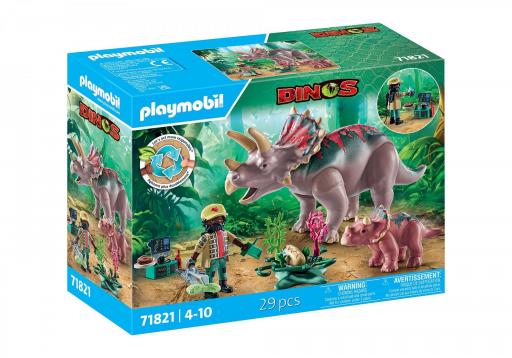 PLAYMOBIL 71821 FAMILIA DE TRICERATOPS