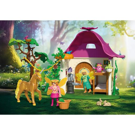 PLAYMOBIL 71838 CASA DE HADAS CON UNICORNIO DORADO [4]